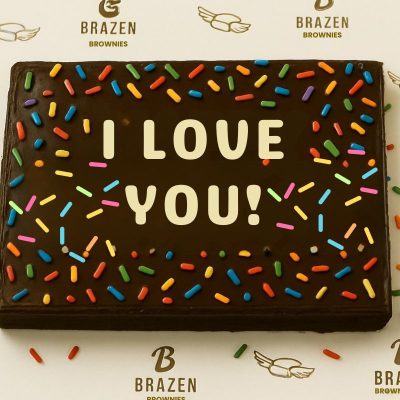 Brownie Message Cake - Double Layer