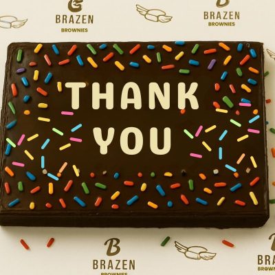 Brownie Message Cake - Gluten Free - Double Layer