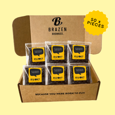 RU OK? DAY THEME INDIVIDUAL BROWNIES (50 pieces)
